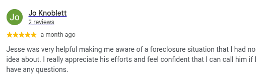 Google review from Jo Knoblett, 5 stars, a month ago