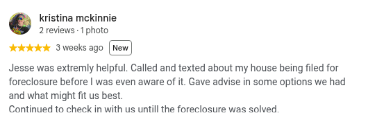 Google review from Kristina McKinnie, 5 stars, 3 weeks ago