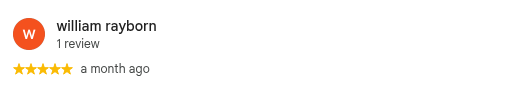 Google review from William Rayborn, 5 stars, a month ago